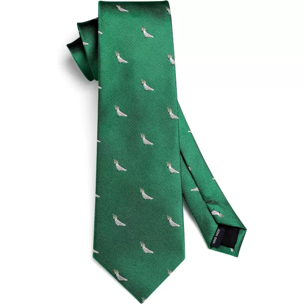 HISDERN Ties for Men Classic Fun Mens Ties Handkerchief Business Animal Tie Necktie Pocket Square Set