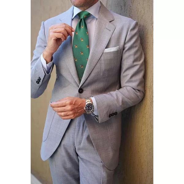 HISDERN Ties for Men Classic Fun Mens Ties Handkerchief Business Animal Tie Necktie Pocket Square Set