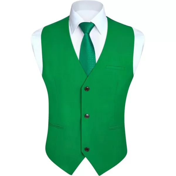 HISDERN Mens Suit Vest Business Casual Dress Waistcoat Vest Solid Color Formal Wedding Vests for Suits or Tuxedo