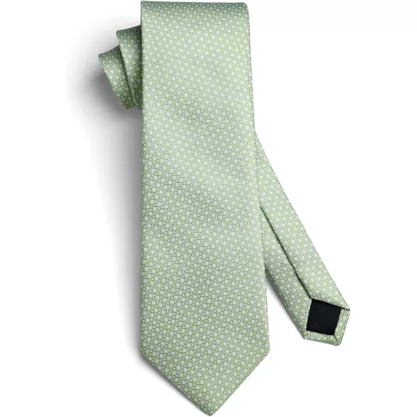 HISDERN Ties for Men Solid Mens Ties Silk Tie with Pocket Square Cufflinks Set Necktie Formal Business Wedding Party