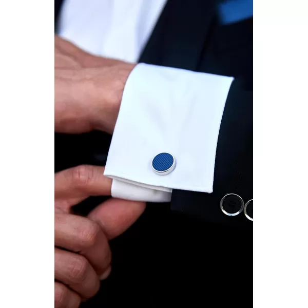 HISDERN Ties for Men Solid Mens Ties Silk Tie with Pocket Square Cufflinks Set Necktie Formal Business Wedding Party