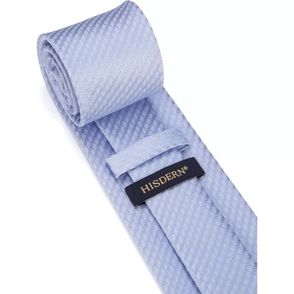 HISDERN Ties for Men Solid Mens Ties Silk Tie with Pocket Square Cufflinks Set Necktie Formal Business Wedding Party