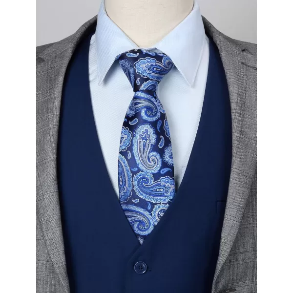 HISDERN Men's Suit Vest Business Formal Dress Waistcoat Vest with 3 Pockets for Suit or Tuxedo Slim Fit
