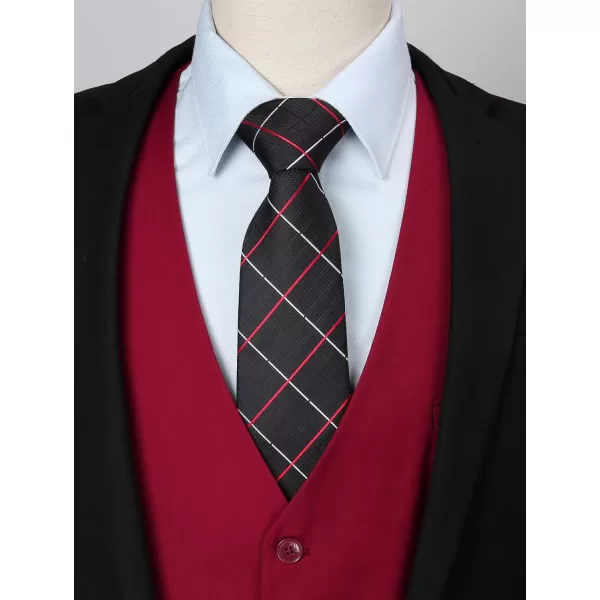 HISDERN Men's Suit Vest Business Formal Dress Waistcoat Vest with 3 Pockets for Suit or Tuxedo Slim Fit