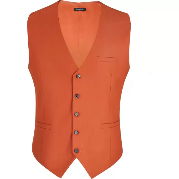 HISDERN Men's Suit Vest Business Formal Dress Waistcoat Vest with 3 Pockets for Suit or Tuxedo Slim Fit