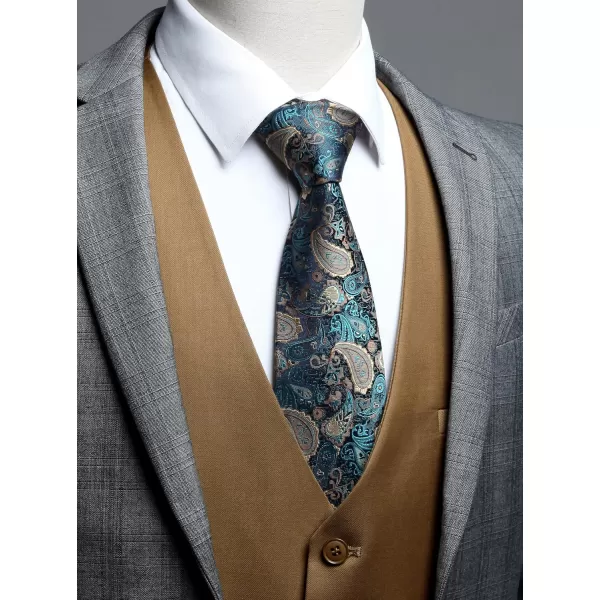 HISDERN Men's Suit Vest Business Formal Dress Waistcoat Vest with 3 Pockets for Suit or Tuxedo Slim Fit