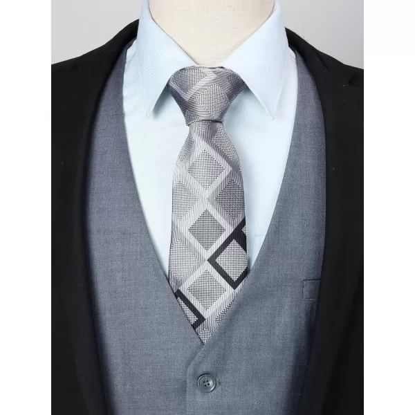 HISDERN Men's Suit Vest Business Formal Dress Waistcoat Vest with 3 Pockets for Suit or Tuxedo Slim Fit