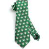 imageChristmas Ties for Men Festival Necktie Funny Vacation Xmas Tie Handkerchief Pocket Square Set for Holiday Party02green  White  Red 2