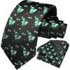 imageChristmas Ties for Men Festival Necktie Funny Vacation Xmas Tie Handkerchief Pocket Square Set for Holiday Party06black  Green  White