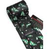 imageChristmas Ties for Men Festival Necktie Funny Vacation Xmas Tie Handkerchief Pocket Square Set for Holiday Party06black  Green  White