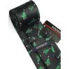 imageChristmas Ties for Men Festival Necktie Funny Vacation Xmas Tie Handkerchief Pocket Square Set for Holiday Party07black  Green