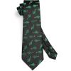 imageChristmas Ties for Men Festival Necktie Funny Vacation Xmas Tie Handkerchief Pocket Square Set for Holiday Party07black  Green