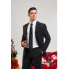imageChristmas Ties for Men Festival Necktie Funny Vacation Xmas Tie Handkerchief Pocket Square Set for Holiday Party07black  Green