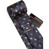 imageChristmas Ties for Men Festival Necktie Funny Vacation Xmas Tie Handkerchief Pocket Square Set for Holiday Party11navy Blue  Red  Yellow