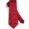 imageChristmas Ties for Men Festival Necktie Funny Vacation Xmas Tie Handkerchief Pocket Square Set for Holiday Party17red Snow