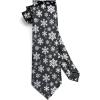imageChristmas Ties for Men Festival Necktie Funny Vacation Xmas Tie Handkerchief Pocket Square Set for Holiday PartyBlack Snowflake