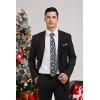imageChristmas Ties for Men Festival Necktie Funny Vacation Xmas Tie Handkerchief Pocket Square Set for Holiday PartyBlack Snowflake