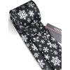 imageChristmas Ties for Men Festival Necktie Funny Vacation Xmas Tie Handkerchief Pocket Square Set for Holiday PartyBlack Snowflake