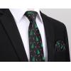 imageChristmas Ties for Men Festival Necktie Funny Vacation Xmas Tie Handkerchief Pocket Square Set for Holiday PartyBlack Tree
