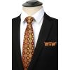 imageChristmas Ties for Men Festival Necktie Funny Vacation Xmas Tie Handkerchief Pocket Square Set for Holiday PartyBurgundy  Gold Snowflake