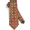 imageChristmas Ties for Men Festival Necktie Funny Vacation Xmas Tie Handkerchief Pocket Square Set for Holiday PartyBurgundy  Gold Snowflake