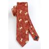 imageChristmas Ties for Men Festival Necktie Funny Vacation Xmas Tie Handkerchief Pocket Square Set for Holiday PartyBurgundy Reindeer
