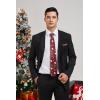 imageChristmas Ties for Men Festival Necktie Funny Vacation Xmas Tie Handkerchief Pocket Square Set for Holiday PartyBurgundy Snowman