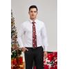 imageChristmas Ties for Men Festival Necktie Funny Vacation Xmas Tie Handkerchief Pocket Square Set for Holiday PartyBurgundy Snowman