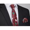 imageChristmas Ties for Men Festival Necktie Funny Vacation Xmas Tie Handkerchief Pocket Square Set for Holiday PartyBurgundy Snowman