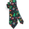 imageChristmas Ties for Men Festival Necktie Funny Vacation Xmas Tie Handkerchief Pocket Square Set for Holiday PartyDark Green