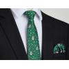 imageChristmas Ties for Men Festival Necktie Funny Vacation Xmas Tie Handkerchief Pocket Square Set for Holiday PartyGreen Santa Snowflake