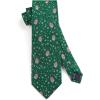 imageChristmas Ties for Men Festival Necktie Funny Vacation Xmas Tie Handkerchief Pocket Square Set for Holiday PartyGreen Santa Snowflake