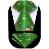 imageChristmas Ties for Men Festival Necktie Funny Vacation Xmas Tie Handkerchief Pocket Square Set for Holiday PartyGreen Snowman