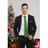 imageChristmas Ties for Men Festival Necktie Funny Vacation Xmas Tie Handkerchief Pocket Square Set for Holiday PartyGreen Snowman