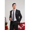 imageChristmas Ties for Men Festival Necktie Funny Vacation Xmas Tie Handkerchief Pocket Square Set for Holiday PartyNavy Blue