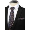 imageChristmas Ties for Men Festival Necktie Funny Vacation Xmas Tie Handkerchief Pocket Square Set for Holiday PartyNavy Blue