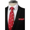 imageChristmas Ties for Men Festival Necktie Funny Vacation Xmas Tie Handkerchief Pocket Square Set for Holiday PartyRed Green Snowman