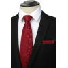 imageChristmas Ties for Men Festival Necktie Funny Vacation Xmas Tie Handkerchief Pocket Square Set for Holiday PartyRed Snowflakes