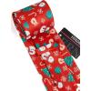 imageChristmas Ties for Men Festival Necktie Funny Vacation Xmas Tie Handkerchief Pocket Square Set for Holiday PartyRed Snowman Tree