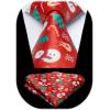 imageChristmas Ties for Men Festival Necktie Funny Vacation Xmas Tie Handkerchief Pocket Square Set for Holiday PartyRed Snowman Tree