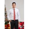 imageChristmas Ties for Men Festival Necktie Funny Vacation Xmas Tie Handkerchief Pocket Square Set for Holiday PartyRed Snowman Tree