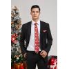 imageChristmas Ties for Men Festival Necktie Funny Vacation Xmas Tie Handkerchief Pocket Square Set for Holiday PartyRed Snowman Tree