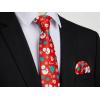 imageChristmas Ties for Men Festival Necktie Funny Vacation Xmas Tie Handkerchief Pocket Square Set for Holiday PartyRed Snowman Tree