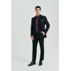imageHISDERN Mens Dress Shirt Long Sleeve Matching Tie and Pocket Square Set Classic Button Down Formal Business ShirtsCpurplePaisley