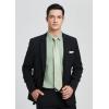 imageHISDERN Mens Dress Shirt Long Sleeve Matching Tie and Pocket Square Set Classic Button Down Formal Business ShirtsDgreen SagePaisley