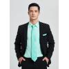 imageHISDERN Mens Dress Shirt Long Sleeve Matching Tie and Pocket Square Set Classic Button Down Formal Business ShirtsDmint GreenHoundstooth