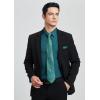imageHISDERN Mens Dress Shirt Long Sleeve Matching Tie and Pocket Square Set Classic Button Down Formal Business ShirtsDtealFloral