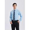 imageHISDERN Mens Dress Shirt Long Sleeve Matching Tie and Pocket Square Set Classic Button Down Formal Business ShirtsEblue SkyFloral