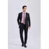 imageHISDERN Mens Dress Shirt Long Sleeve Matching Tie and Pocket Square Set Classic Button Down Formal Business ShirtsFpinkPaisley