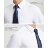 imageHISDERN Mens Dress Shirt Long Sleeve Matching Tie and Pocket Square Set Classic Button Down Formal Business ShirtsHwhitePlaid
